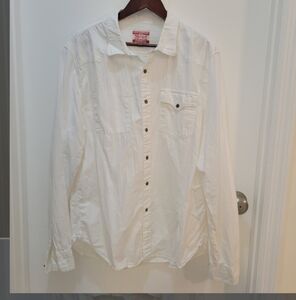 Levis mens white buttondown collared  shirt